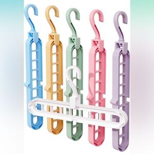 Plastic Space Saving Closet Hangers - BLUE